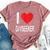 I Love Dayseekers Merch White Text Man Woman Heart Bella Canvas T-shirt Heather Mauve