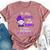 In May We Wear Purple Lupus Awareness Month Gnome Daisy Bella Canvas T-shirt Heather Mauve