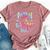 Mimi Of The Birthday For Girl Tie Dye Colorful Bday Girl Bella Canvas T-shirt Heather Mauve