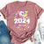 Mom Senior 2024 Proud Mom Of A Class Of 2024 Graduate Mothe Bella Canvas T-shirt Heather Mauve