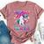 Mommy Of The Birthday Princess Girl Flossing Unicorn Mom Bella Canvas T-shirt Heather Mauve