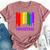 Nashville Tennessee Lgbtq Gay Pride Rainbow Skyline Bella Canvas T-shirt Heather Mauve