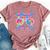 Peace Out Third Grade Last Day Of School Summer Tie Dye Bella Canvas T-shirt Heather Mauve