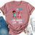 Pink Or Blue Big Sister Loves You Black Baby Gender Reveal Bella Canvas T-shirt Heather Mauve