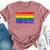 Pride Rainbow Flag Lgbt Gay Lesbian Vintage Bella Canvas T-shirt Heather Mauve