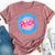 Pride Trans Flag Mod Target Bullseye Bella Canvas T-shirt Heather Mauve