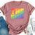 Rainbow Lgbtq Drag King Bella Canvas T-shirt Heather Mauve