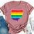 Rainbow Ohio Gay Pride Flag Vintage Bella Canvas T-shirt Heather Mauve