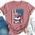 Retro American Flag Hedgehog Dad Mom 4Th Of July Bella Canvas T-shirt Heather Mauve