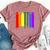 Seattle Washington Lgbtq Gay Pride Rainbow Skyline Bella Canvas T-shirt Heather Mauve