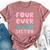 Sister 4Th Birthday Four Ever Sweet Donut Fourth Bday Bella Canvas T-shirt Heather Mauve