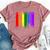 St Louis Missouri Lgbtq Gay Pride Rainbow Skyline Bella Canvas T-shirt Heather Mauve