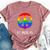 St Petersburg Florida St Pete Lgbtq Gay Pride Lgbt Rainbow Bella Canvas T-shirt Heather Mauve