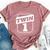 Twin 1 Twin 2 Twins Boys Twins Girls Matching Bella Canvas T-shirt Heather Mauve