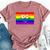 Washington Dc Gay Pride Rainbow Flag Lgbt Bella Canvas T-shirt Heather Mauve