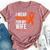 I Wear Orange For My Wife Ms Warrior Multiple Sclerosis Bella Canvas T-shirt Heather Mauve