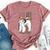 Wire Fox Terrier Wirefox Terrier Dad Camo Usa Flag Bella Canvas T-shirt Heather Mauve