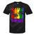 Kauai Pride Gay Pride Lgbtq Rainbow Palm Trees Tie-Dye T-shirts Black Tie-Dye