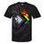 Progress Pride Rainbow Flag For Inclusivity Tie-Dye T-shirts Black Tie-Dye
