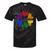 Rainbow Circle Of Hearts Love Gay Pride Lgbt Tie-Dye T-shirts Black Tie-Dye