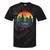 Retro Lgbt Rainbow Charlotte Skyline Lesbian Gay Pride Tie-Dye T-shirts Black Tie-Dye