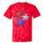 Girl 4Th Of July Red White Blue Star American Firework Tie-Dye T-shirts RedTie-Dye