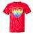 Vintage Rainbow Heart Kc Tie-Dye T-shirts RedTie-Dye