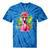 Pink Flamingo Party Tropical Bird With Sunglasses Vacation Tie-Dye T-shirts Blue Tie-Dye