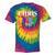 Chris 2024 Chris First Name Personalized For Women Tie-Dye T-shirts Rainbox Tie-Dye