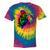 Skeleton On Skateboard Rainbow Skater Graffiti Skateboarding Tie-Dye T-shirts Rainbox Tie-Dye