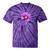 Alzheimer's Awareness Sunflower Purple Ribbon Support Womens Tie-Dye T-shirts Purple Tie-Dye