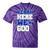 Dallas Here We Go For Women Tie-Dye T-shirts Purple Tie-Dye