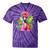 Pink Flamingo Party Tropical Bird With Sunglasses Vacation Tie-Dye T-shirts Purple Tie-Dye