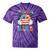 Retro American Girl 4Th Of July Smile Checkered Girls Tie-Dye T-shirts Purple Tie-Dye