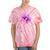 Alzheimer's Awareness Sunflower Purple Ribbon Support Womens Tie-Dye T-shirts Coral Tie-Dye