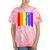 Boston Massachusetts Lgbtq Gay Pride Rainbow Skyline Tie-Dye T-shirts Coral Tie-Dye