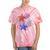 Girl 4Th Of July Red White Blue Star American Firework Tie-Dye T-shirts Coral Tie-Dye