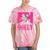Girl Retro Personalized Dolly Cowgirl First Name Tie-Dye T-shirts Coral Tie-Dye
