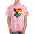 Progress Pride Flag Vintage Rainbow Heart Love Lgbt Pocket Tie-Dye T-shirts Coral Tie-Dye