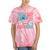 Retro Groovy America Usa Patriotic 4Th Of July Girls Tie-Dye T-shirts Coral Tie-Dye