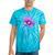 Alzheimer's Awareness Sunflower Purple Ribbon Support Womens Tie-Dye T-shirts Turquoise Tie-Dye