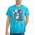 In My Baseball Poppy Era Groovy Baseball Pride Tie-Dye T-shirts Turquoise Tie-Dye