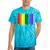 Binghamton New York Lgbtq Gay Pride Rainbow Skyline Tie-Dye T-shirts Turquoise Tie-Dye