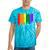 Birmingham Alabama Lgbtq Gay Pride Rainbow Skyline Tie-Dye T-shirts Turquoise Tie-Dye