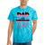 Dad And Mom Of The Birthday Girl Family Matching Party Tie-Dye T-shirts Turquoise Tie-Dye