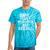 Grandpa Grandma My Grandson Has Baseball Tie-Dye T-shirts Turquoise Tie-Dye