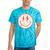 Happy Face Floral Preppy Aesthetic Smile Face Tie-Dye T-shirts Turquoise Tie-Dye