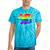 Mama Dragon Rainbow Colored Dragon Graphic Tie-Dye T-shirts Turquoise Tie-Dye