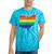 Ohio Map Gay Pride Rainbow Flag Lgbt Support Tie-Dye T-shirts Turquoise Tie-Dye