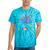 Pansexual Subtle Pan Pride Lgbtq Subtle Moon Phase Crystals Tie-Dye T-shirts Turquoise Tie-Dye